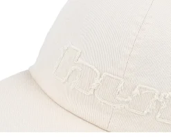 Distressed Logo 5 Panel Hat Linen Strapback - HUF