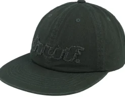 Distressed Logo 5 Panel Hat Huntgreen Strapback - HUF