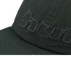Distressed Logo 5 Panel Hat Huntgreen Strapback - HUF