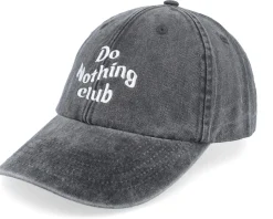 Do Nothing Club Washed Black Dad Cap - Iconic
