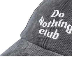 Do Nothing Club Washed Black Dad Cap - Iconic