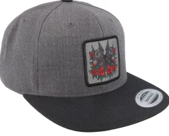 Dobermann & Roses Charcoal/Black Snapback - Iconic