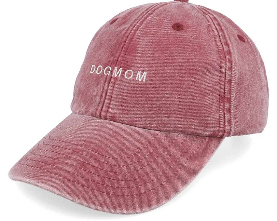 Dog Mom Vintage Washed Red Dad Cap - Iconic
