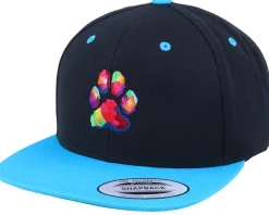 Dog Paw Colors Black/Teal Snapback - Iconic