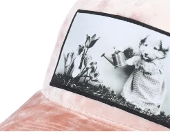 Dog Watering Plant Velvet Peach/Ivory A-frame - Calza Pennello