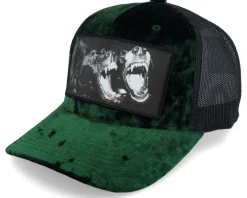 Dogs Velvet Green/Black A-frame Trucker - Calza Pennello