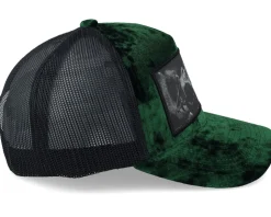Dogs Velvet Green/Black A-frame Trucker - Calza Pennello