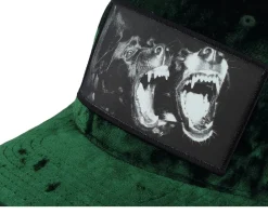 Dogs Velvet Green/Black A-frame Trucker - Calza Pennello
