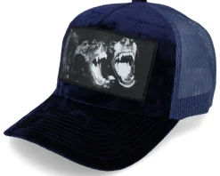 Dogs Velvet Navy A-frame Trucker - Calza Pennello