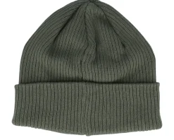 Dollar Bill Olive Green Beanie Organic Cotton Cuff - Calza Pennello