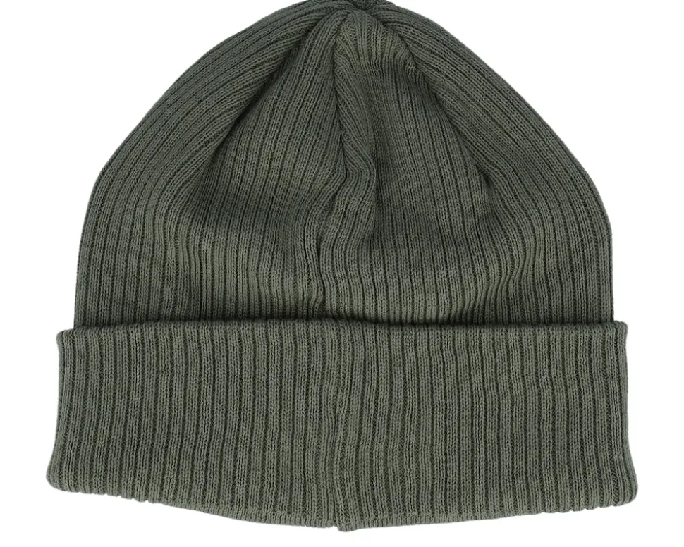 Dollar Bill Olive Green Beanie Organic Cotton Cuff - Calza Pennello