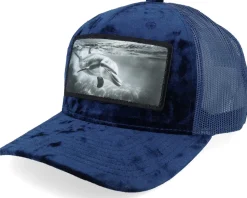 Dolphin Big Patch Velvet Navy Trucker - Calza Pennello