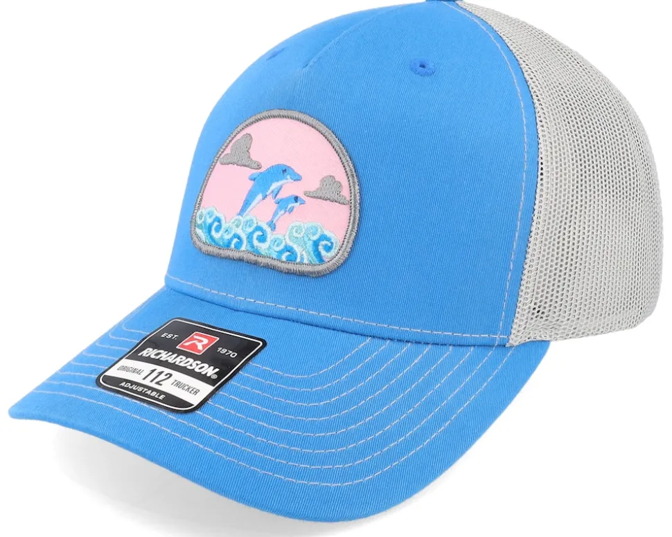 Dolphin On Waves Patch Pink Beanie - Iconic