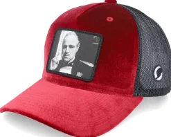 Don Corleone Red/Black Velvet Trucker - The Godfather