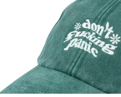 Don’t Fucking Panic Washed Green Dad Cap - Iconic
