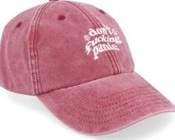Don’t Fucking Panic Washed Red Dad Cap - Iconic