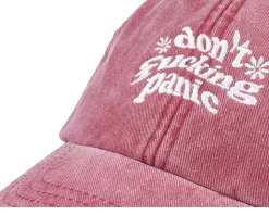 Don’t Fucking Panic Washed Red Dad Cap - Iconic