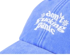 Don’t Fucking Panic Washed Cornflower Dad Cap - Iconic