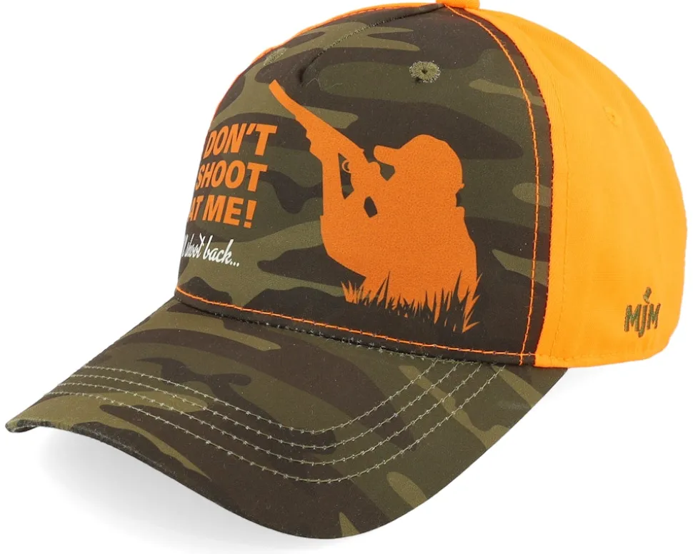 Don't Shoot At Me I'll Shoot Back Brown Camo Adjustable - MJM Hats