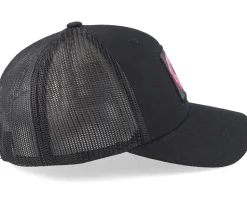 Donut Smiley Face Retro Black Trucker - Iconic