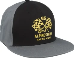 Double Check Flatbill Black/Charcoal/Yellow Fitted - Alpinestars