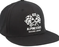 Double Check Flatbill Hat Black/White Fitted - Alpinestars