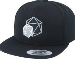 Double D20 Border Black Snapback - Gamerz