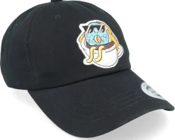 Doughnut In Coffe Cup Patch Black Dad Cap - Abducted