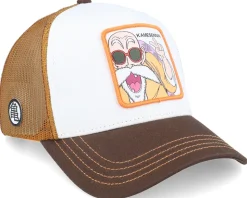 Dragon Ball Kame Brown/White A-Frame Trucker - Capslab