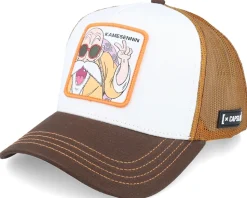 Dragon Ball Kame Brown/White A-Frame Trucker - Capslab