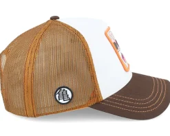 Dragon Ball Kame Brown/White A-Frame Trucker - Capslab