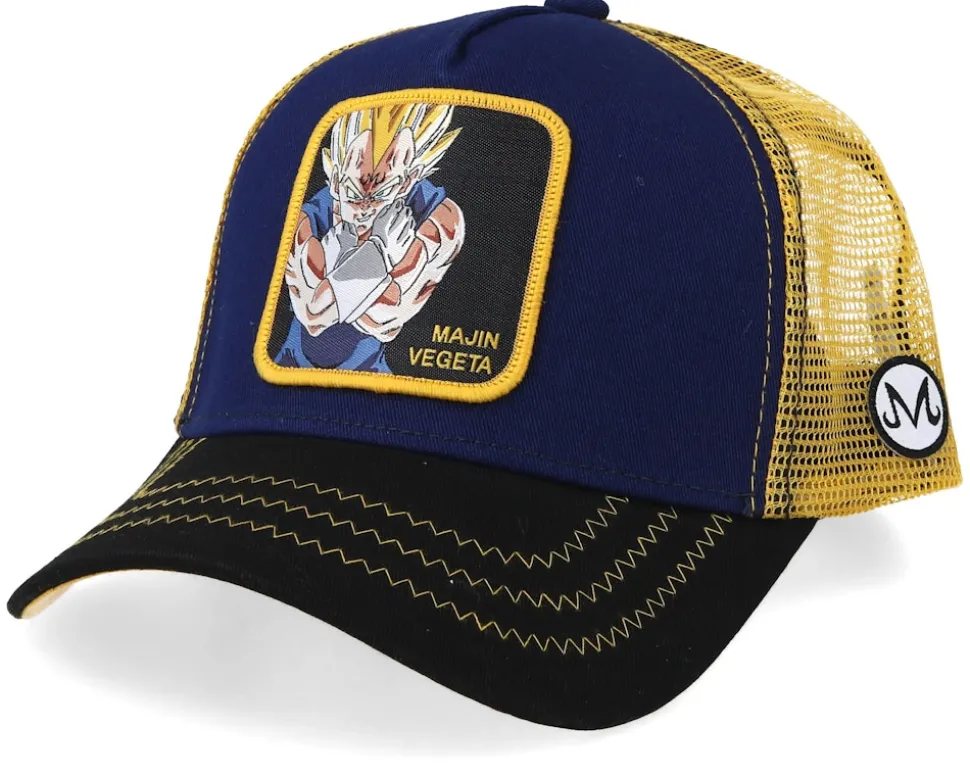 Dragon Ball Z Majin Vegeta Navy/Yellow/Black Trucker - Capslab