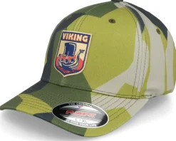 Dragon Ship Long Boat Logo M90 Camo Flexfit - Vikings