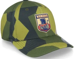 Dragon Ship Long Boat Logo M90 Camo Flexfit - Vikings