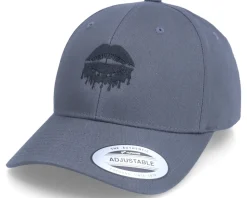 Dripping Lips Curved Grey Adjustable - Iconic