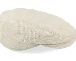 Driver Cap Cotton/Lin Twill Beige/Off White Flat Cap - Stetson