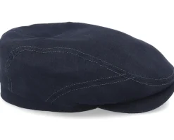 Driver Cap Linen 1 Black Flat Cap - Stetson