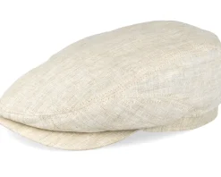 Driver Cap Linen Beige Flat Cap - Stetson