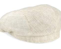 Driver Cap Linen Beige Flat Cap - Stetson