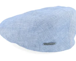 Driver Cap Linen Light Blue Flat Cap - Stetson