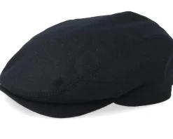 Driver Cap Virgin Wool/Casmere Black Flat Cap - Stetson