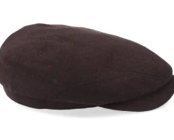 Driver Cap Virgin Wool/Cashmere Dark Brown Flat Cap - Stetson