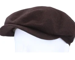 Driver Cap Virgin Wool/Cashmere Dark Brown Flat Cap - Stetson