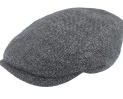 Driver Cap Virgin Wool/Linen Grey Flat Cap - Stetson