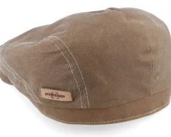 Driver Cap Waxed Brown Flat Cap - Stetson