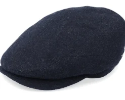 Driver Cap Wool Black Flat Cap - Stetson
