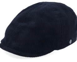 Duck Cap Corduroy Navy Flatcap - Lierys