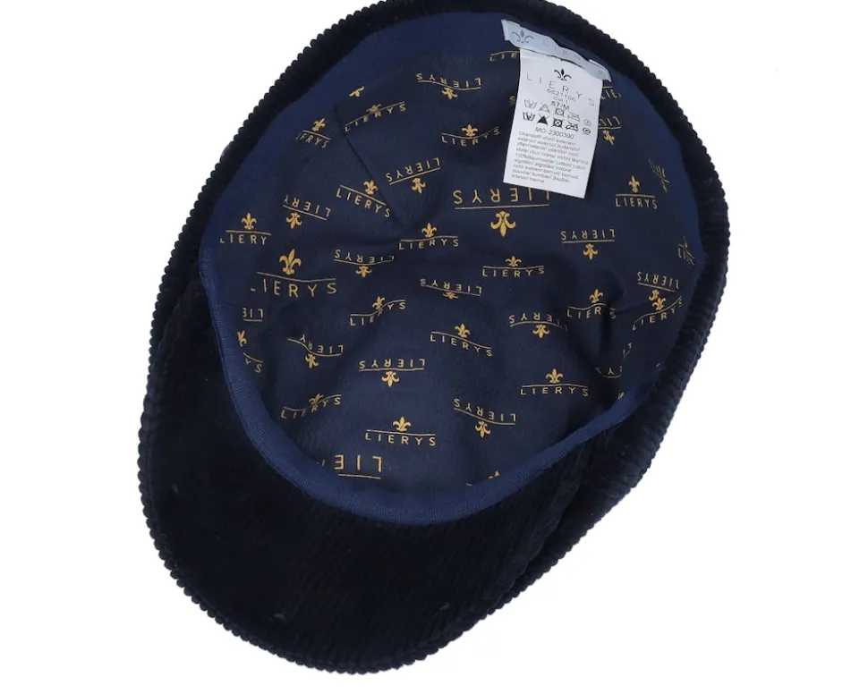 Duck Cap Corduroy Navy Flatcap - Lierys