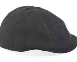 Duck Herringbone Dark Olive Herringbone Flat Cap - Stetson