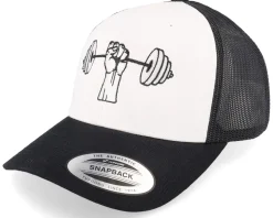 Dumbbell Fist Gym Delta Black/White Trucker - Berzerk